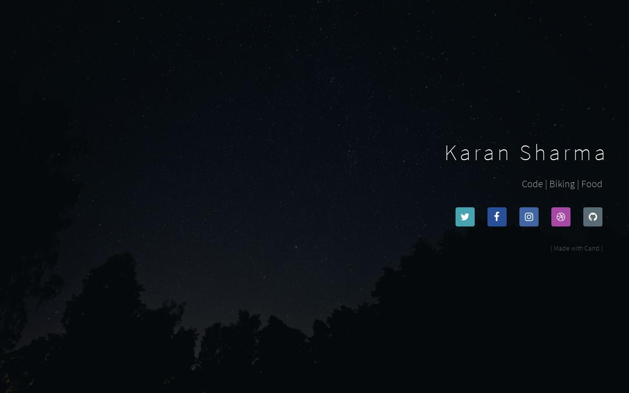 Carrd profile picture for @karan